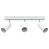 vidaXL Foco de teto com holofotes Branco 38 x 5,5 x 16,5 cm Metal