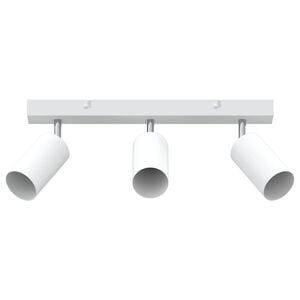 vidaXL Foco de teto com holofotes Branco 38 x 5,5 x 16,5 cm Metal
