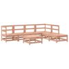 vidaXL 7 pcs conj. lounge jardim com almofad&otilde;es madeira douglas maci&ccedil;a
