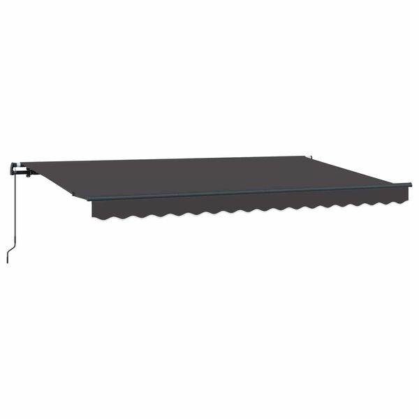 vidaXL Toldo Retr&aacute;til Manual Antracite 350 x 200 cm tecido