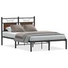 vidaXL Estrutura cama s/ colch&atilde;o derivados madeira carvalho castanho