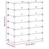 vidaXL Sapateira c/ 12 compartimentos de arruma&ccedil;&atilde;o interligados branco