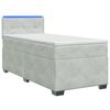 vidaXL Cama Box Spring com Colch&atilde;o e LED Cinzento-claro 80 x 200 cm