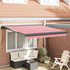 vidaXL Toldo Vermelho e Branco 350 x 250 x 165 cm Poli&eacute;ster e Alum&iacute;nio