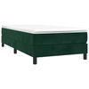 vidaXL Estrutura de cama com molas 90x200 cm veludo verde-escuro