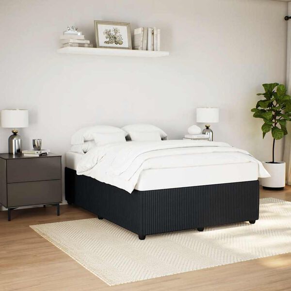 vidaXL Estrutura de cama sem colchão 140x200 cm veludo preto