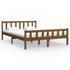 vidaXL Estrutura cama king 150x200 cm madeira maci&ccedil;a castanho-mel