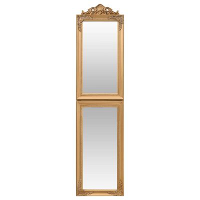 vidaXL Espelho de pé 40x160 cm dourado
