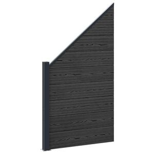 vidaXL Conjunto de Cercas 95 x 180 cm WPC e Alum&iacute;nio Preto