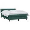 vidaXL Box Cama primavera com Colch&atilde;o Verde Escuro 140x210 cm Veludo