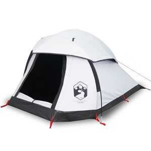 vidaXL Tenda de campismo c&uacute;pula p/ 1 pessoa opaca imperme&aacute;vel branco