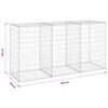 vidaXL Muro gabi&atilde;o com tampas a&ccedil;o galvanizado 200x60x100 cm