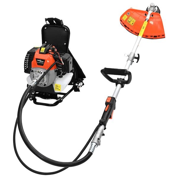 vidaXL Cortador de escova Mochila Design Laranja 52 cc 1,45 kW