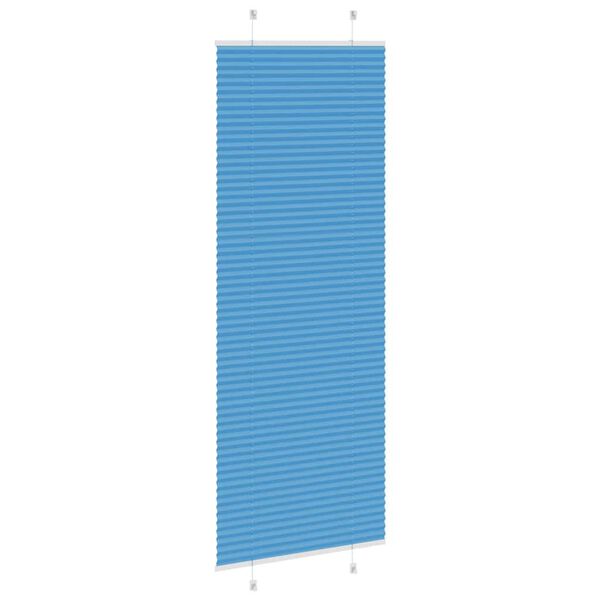 vidaXL Azul Plissada Cega 80x200 cm Largura Tecido 79,4 cm Poli&eacute;ster