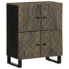 vidaXL Aparador preto 60x33x75 cm madeira de mangueira maci&ccedil;a