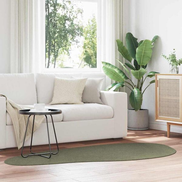 vidaXL Tapetes de &aacute;rea HUARTE Verde Floresta 100 x 200 cm Poli&eacute;ster