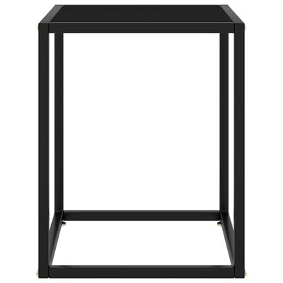 vidaXL Mesa de centro 40x40x50 cm preto com vidro preto