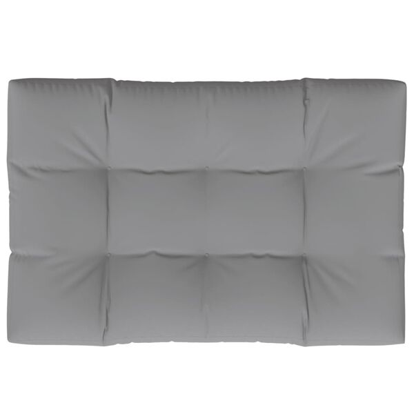 vidaXL Almofadão para sofá de paletes 120x80x12 cm tecido cinza