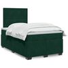 vidaXL Cama boxspring com colch&atilde;o 120x200 cm veludo verde-escuro