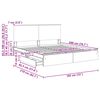 vidaXL Cama com Armazenamento Branco 180 x 200 cm Madeira processada