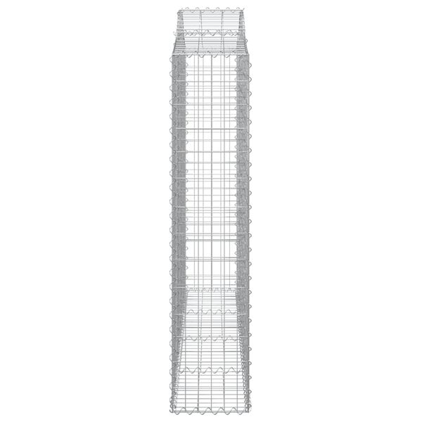 vidaXL Cesto gabi&atilde;o arqueado 200x30x140/160 cm ferro galvanizado