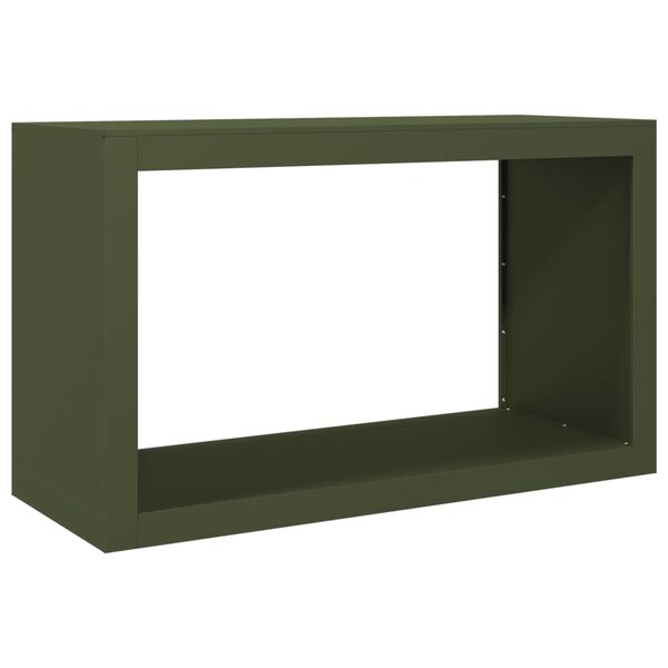 vidaXL Suporte para lenha 100x40x60 cm a&ccedil;o verde