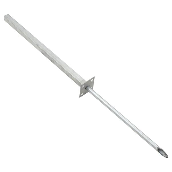 vidaXL P&eacute;s de a&ccedil;o de substitui&ccedil;&atilde;o 2 pe&ccedil;as 115 cm prateado