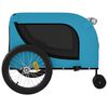 vidaXL Reboque de bicicleta p/ animais tecido oxford/ferro azul/preto