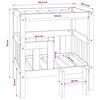 vidaXL Cama para c&atilde;es 65,5x50,5x70 cm madeira de pinho maci&ccedil;a