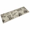 vidaXL Tapete de cozinha lav&aacute;vel 60x180 cm veludo padr&atilde;o caf&eacute; cinzento