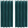 vidaXL Cortinas opacas 2 pcs Verde Escuro 140 x 175 cm Veludo