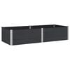 vidaXL Canteiro de jardim elevado Preto 250 x 100 x 54 cm alu.