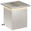 vidaXL Floreira de jardim com LED Prateado 30 x 30 x 30 cm