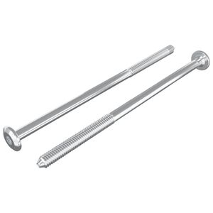 vidaXL Parafusos para M&oacute;veis 2 pcs Prateado M6 x 120 mm A&ccedil;o