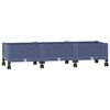 vidaXL Vaso de Jardim com Rodas Cinza Azul 120 x 40 x 33 cm PP