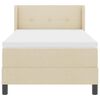 vidaXL Cama Box com colch&atilde;o com cabeceira Creme 200 x 100 cm Poli&eacute;ster