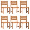 vidaXL Conjunto de jantar para jardim 7 pcs madeira de teca maci&ccedil;a
