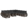 vidaXL Conjunto de Sof&aacute; de Jardim 12 unid. Cinza e Cinza Escuro