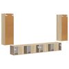 vidaXL Conjunto de Gabinete de Parede para TV 4 pcs Carvalho Sonoma