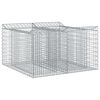 vidaXL Cama elevada de gabi&atilde;o 100 x 100 x 60 cm A&ccedil;o Galvanizado