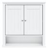 vidaXL M&oacute;vel de parede p/ WC BERG 69,5x27x71,5cm madeira maci&ccedil;a branco