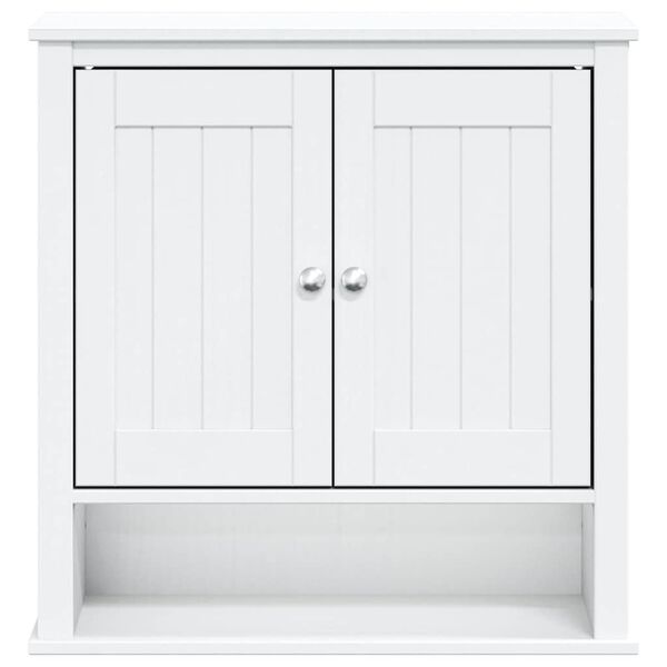 vidaXL M&oacute;vel de parede p/ WC BERG 69,5x27x71,5cm madeira maci&ccedil;a branco