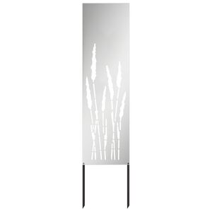 vidaXL Tela de Privacidade para Jardim Fretwork Prateado 32 x 140 cm