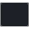 vidaXL Painel anti-salpicos de cozinha 70x60 cm vidro temperado preto
