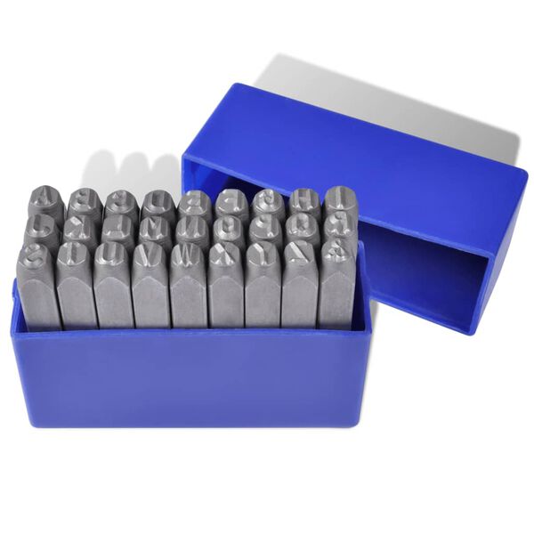 Conjunto pun&ccedil;&atilde;o n&uacute;meros e letras 6mm