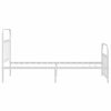 vidaXL Estrutura de cama com cabeceira e p&eacute;s 100x190 cm metal branco