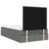 vidaXL Estrutura cama otomana colch&atilde;o 120x200cm tecido cinzento escuro