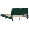 vidaXL Estrutura de cama sem colch&atilde;o 140x190 cm veludo verde-escuro