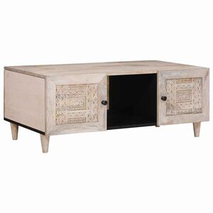 vidaXL Mesa de centro Branco Descolorido 100 x 54 x 40 cm