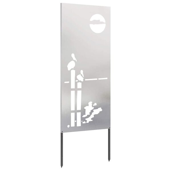 vidaXL Tela de Privacidade para Jardim Fretwork Prateado 50 x 140 cm